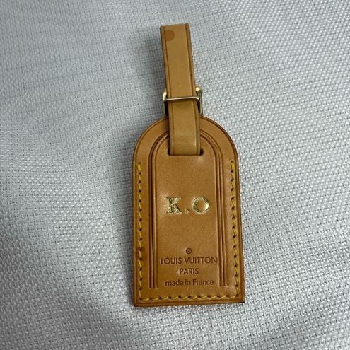 Louis Vuitton Vachetta Leather K.O Initial Leather Luggage Tag