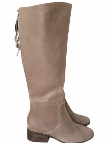 Lucky Brand Lanesha Brindle Equestrian Tall Boots Tan Size 6.5