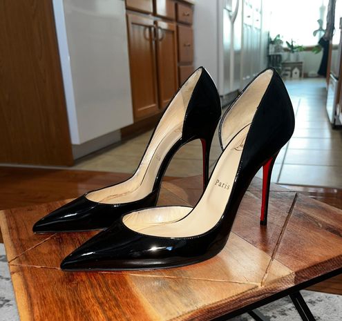 Christian Louboutin, Shoes, Black Christian Louboutin Iriza Patent  Leather Heels In Dust Bag