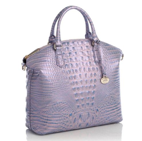 Brahmin Duxbury Large Leather Satchel in Purple