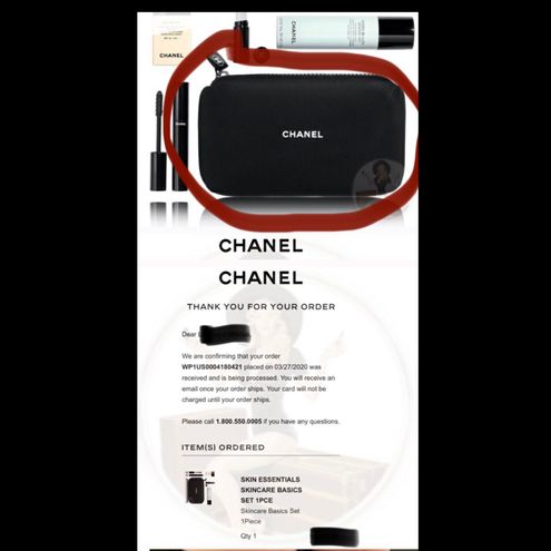 Chanel Clutch Makeup Pouch Gift Box Set Black - $60 New With Tags - From  Katie