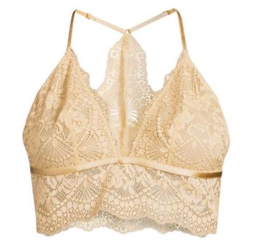 Free People Maya Lace Longline Bralette Large Women's Winter