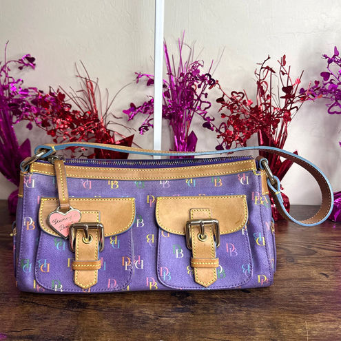 Dooney & Bourke Vintage Purple Coated Canvas Signature Shoulder bag - $116  - From Lolas