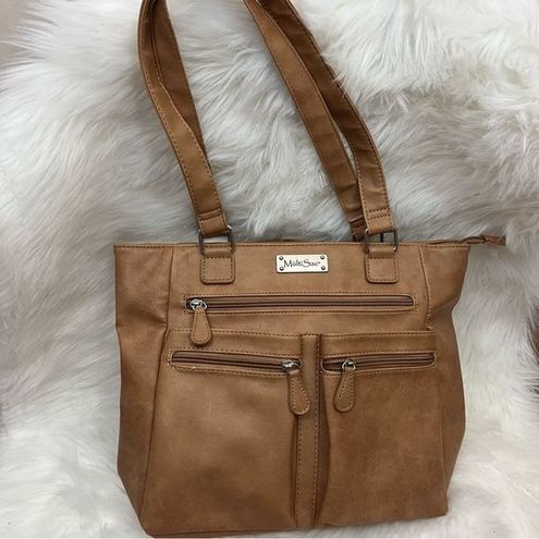 Multisac Beige Leather Crossbody Bag 