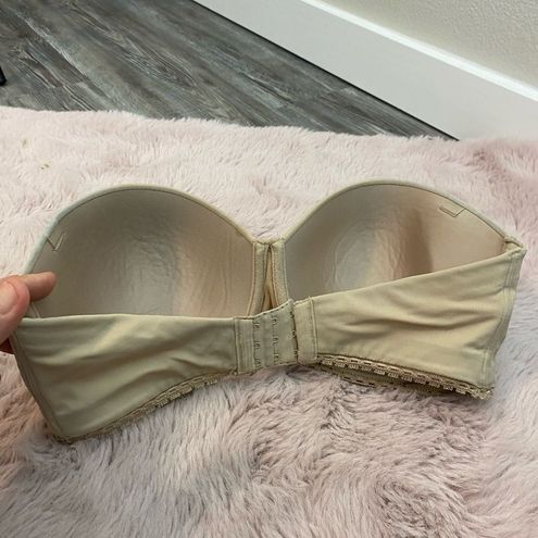 Calvin Klein Beige Padded Strapless Bra Size 34DD - $13 - From Katharine