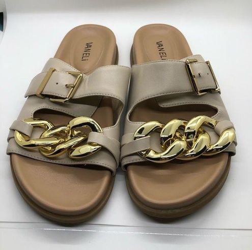 Vaneli Womens Farasy Soft Beige Nappa Sandals Size 9 - $21 - From