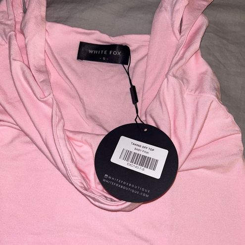 White fox Taking Off Top in the color baby pink - Depop