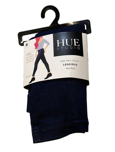 Hue Leggings Studio Split Hem Denim Leggings Midnight SMALL NEW - $25 New  With Tags - From Tara