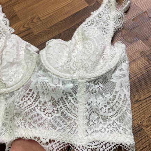 Victoria's Secret Dream Angel Lace Corset White - $45 (35% Off