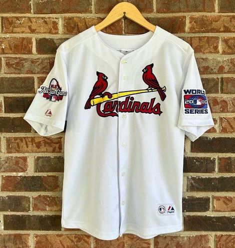 Majestic #5 Pujols St Louis Cardinals White S/M Jersey Stitched Special  Patches - $43 - From Carissa