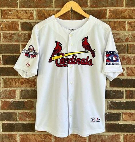 Women's St. Louis Cardinals Majestic White Home Plus Size Cool