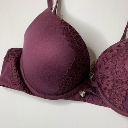 Victoria's Secret Perfect Shape Push Up Bra Burgundy Size 36B