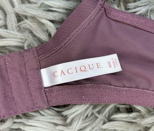 Cacique Mauve Lightly Lined lace detail bra women's plus size 40C - $32 -  From Iriana