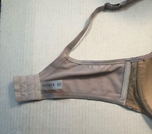 Cacique Bra Modern Linear Lace Purple-Gray Bra Sz 40D GUC - $25