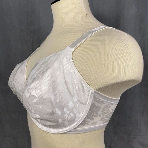 Vintage Playtex Secrets Seamless Shaping Bra Size 42DD White Lined 4419  Floral 2