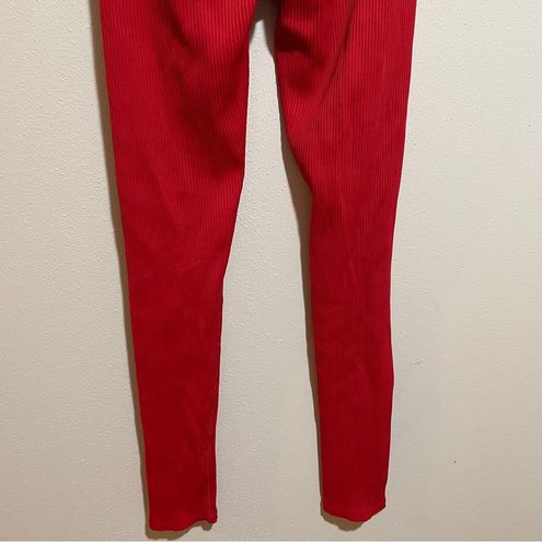 Carbon 38 Ribbed 7/8 Leggings Red Size XS - $45 - From Abigail