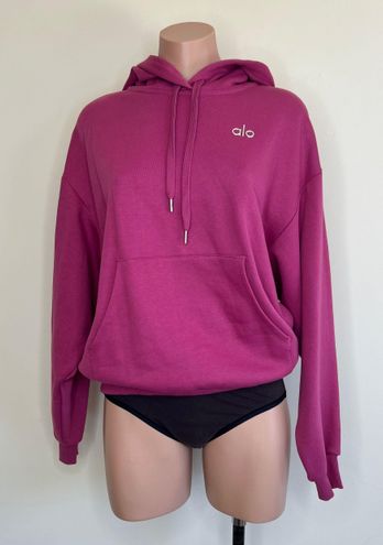 Alo Yoga Accolade Hoodie in Raspberry Sorbet Size Small
