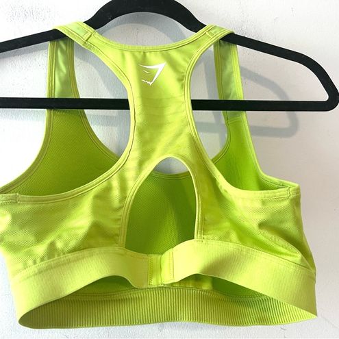 Gymshark {} Cut Out Back High Support Sports Bra Green Size M