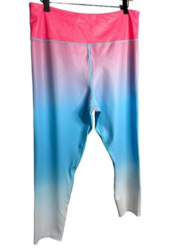 Zyia Active Leggings Firecracker Shimmer Light N Tight Hi-Rise