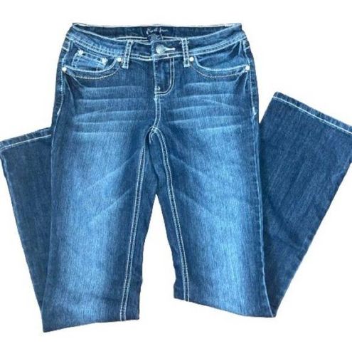 Earl Jeans Studded Rhinestone Flap Pocket Jeans Juniors Size 1
