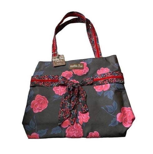 Matilda Jane NWT Multicolored Floral Heart Strings Tote Handbag
