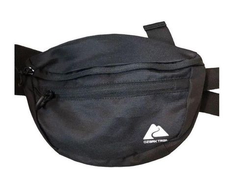 Ozark Trail 2.5 Ltr Waist Pack, Black, Unisex, Fanny Pack, Polyester Zipper