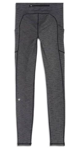 Lululemon Wunder Under Luon Variegated Knit Black Heathered