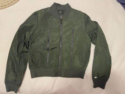 Alo Yoga ALO Off Duty Bomber Jacket Green Size M - $90 - From