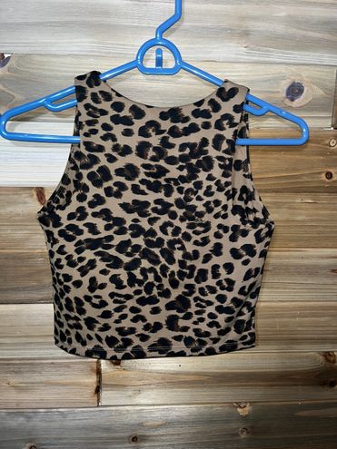 Oalka Cheetah Athletic Top Brown - $11 (78% Off Retail) - From Ashley