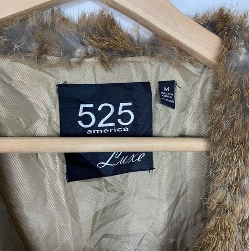 525 America Luxe Natural Rabbit Fur Vest Sz-M