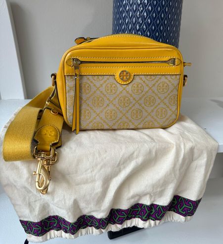 Tory Burch T Monogram Jacquard Camera Bag Gold - $150 (62% Off Retail) -  From Sarah