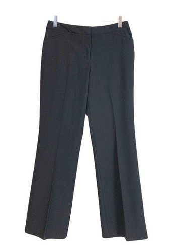 nicole by nicole miller - Black Straight Leg Pants Spandex Rayon