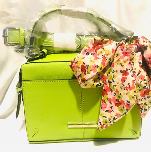 Steve Madden Neon Green Breese Crossbody Bag w/Scarf Now trending