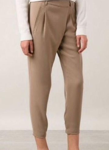 Vince Tan Taupe Crossover Front Dressy Jogger Pants Trousers 8 - $51 (88%  Off Retail) - From Krista