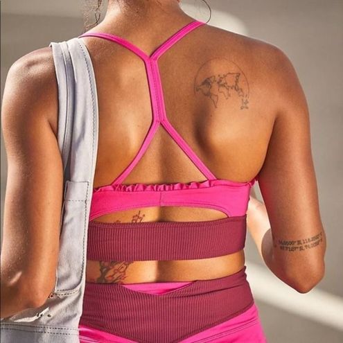 Free People, Intimates & Sleepwear, Free People Movement Lucky Stars Sports  Bra Pink