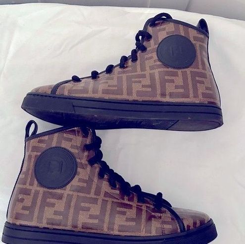 Fendi High top Monogrammed Shoes Brown Size 5 - $632 - From Andrea