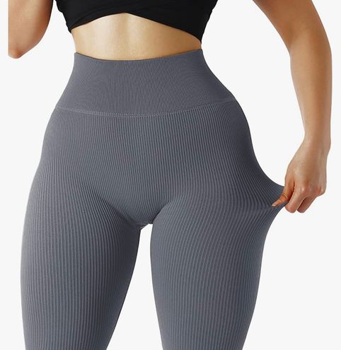 QQQ Athletic Gym ribbed workout leggings Gray Size XS