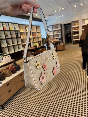 Coach 2023-24FW Coach Nolita 19 In Signature Canvas With Floral Applique in  2023