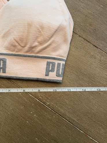 Puma Women's Pale Pink Gray Criss Cross Back Padded Sports Bra Size Small -  $22 - From Bennett