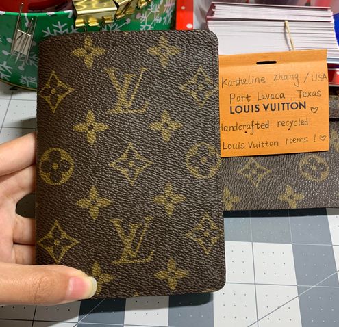 Brown Monogram Repurposed LV Passport Wallet