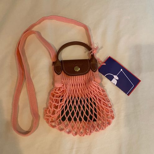 Longchamp Le Pliage Filet XS Knit Crossbody Bag Pink - $73 (41% Off Retail)  New With Tags - From Sydney