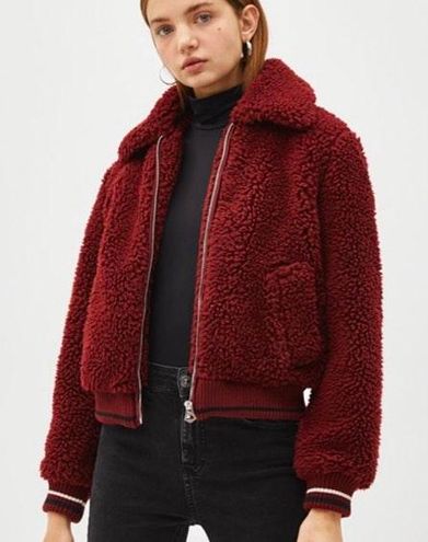 bershka shearling jacket