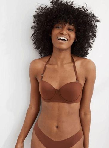 Aerie Universe Brown Real Sunnie Strapless Lightly Lined Bra 34DD Size  undefined - $28 - From Jessica