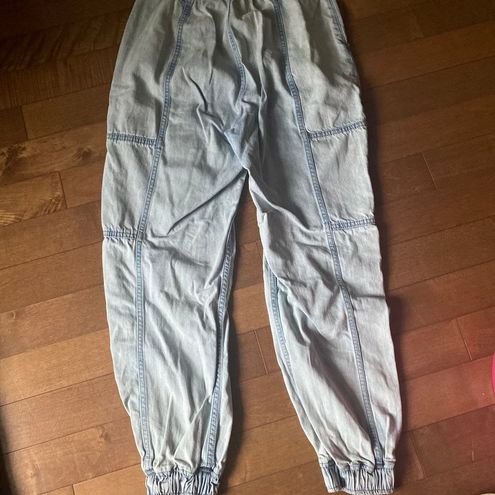 Indigo Denim Side Chain Girls Jogger Pants