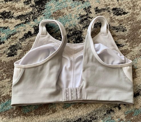 Brooks Fiona Medium Support Wireless Sports Bra White Size 36 C