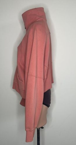 Lululemon Scuba Oversized Funnel Neck Half-Zip Hoodie In Pink