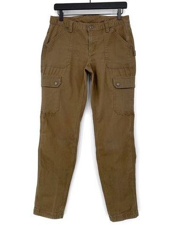 Duluth Trading Pants Womens 8 x 33 DuluthFlex Fire Hose Slim Leg Cargo  34719A