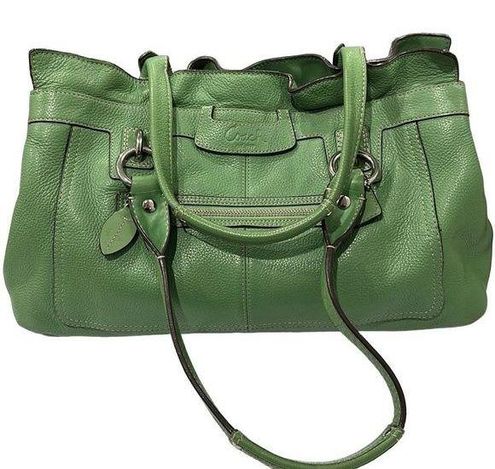 Coach Penelope Grass Green Ruffled Pebble Large Leather Tote Shoulder Bag  Purse - $117 - From Sarah