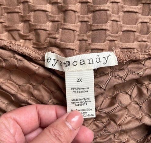 Eye Candy Women's Waffle Leggings Ruched Butt Lift Yoga Pants Taupe Size 2X  Tan - $16 (52% Off Retail) New With Tags - From Yarail