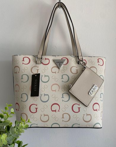 Guess NWT colorful Logo Tote Bag & Pouch Multiple - $92 (14% Off Retail)  New With Tags - From Alicia